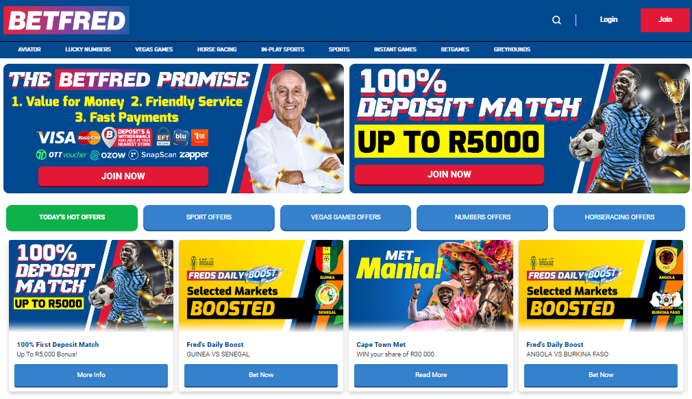 Betfred.co.za Promotions